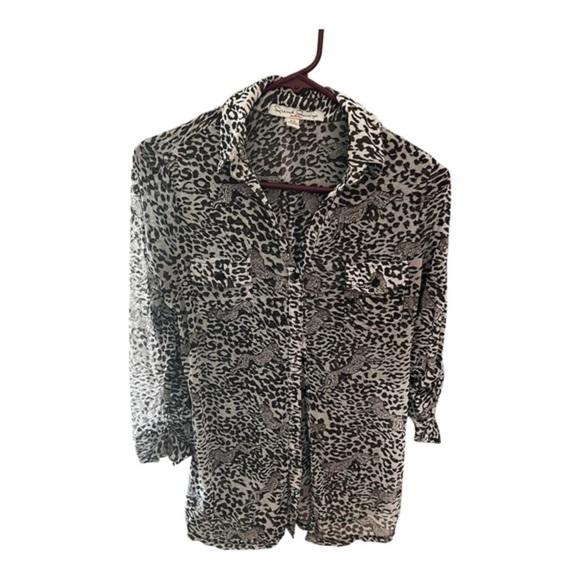 French Laundry Tops - French Laundry Animal Print Blouse